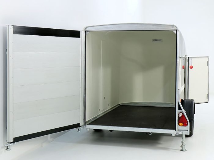 Debon Kofferanhänger Cargo 1300 Vollpoly 150x290cm H:160cm|Tür|blau – Bild 3