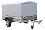 Anhänger Pkw 230×125 Garden Trailer 230 KIPP Unitrailer 750 kg mit Stützrad, Hochplane und Hochspriegel – Bild 4