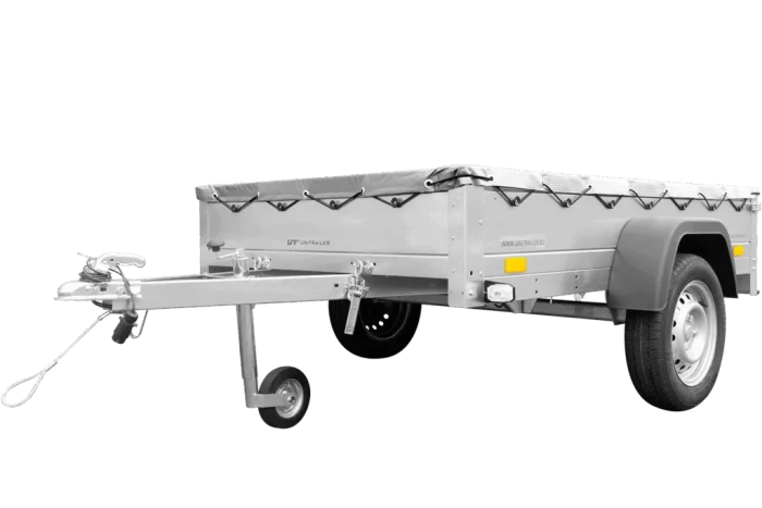 Anhänger für Pkws Garden Trailer 201 KIPP 200×125 cm 750 kg [mit Flachplane, Stützrad und Flachplaneträger] – Bild 7