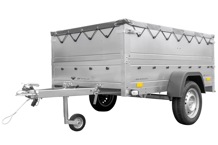 Anhänger kippbar GARDEN TRAILER 201 KIPP mit zusätzlichen Bordwänden, Stützrad und Flachplane – Bild 6