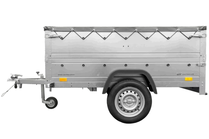Anhänger kippbar GARDEN TRAILER 201 KIPP mit zusätzlichen Bordwänden, Stützrad und Flachplane – Bild 5