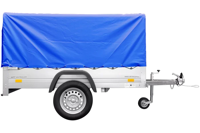 Anhänger mit Plane GARDEN TRAILER 201 KIPP [mit Stützrad, blauer Hochplane und Hochspriegel] – Bild 2