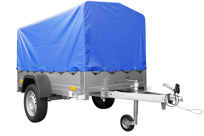 Anhänger mit Plane GARDEN TRAILER 201 KIPP [mit Stützrad, blauer Hochplane und Hochspriegel] – Bild 3