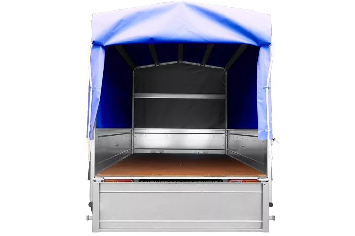 Anhänger mit Plane GARDEN TRAILER 201 KIPP [mit Stützrad, blauer Hochplane und Hochspriegel] – Bild 5